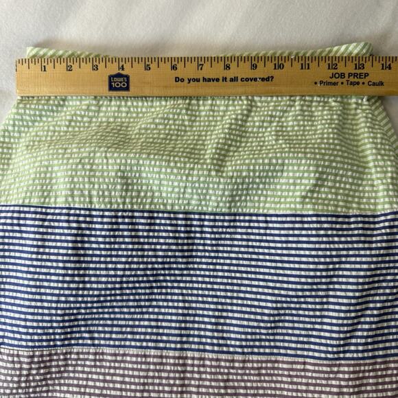 Brooks Brothers Seersucker Colorful Stripe Pencil Skirt Size 0 Preppy Career - Picture 11 of 15